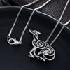 Statement Bijoux Running Greyhound Necklace Hound Galgo Dog Silver Pendant Long Necklace Charm Choker Halloween Gift