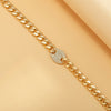 Statement Cuban Link Butterfly Choker Necklace Gold Color Crystal Clavicle Necklace for Women Cuban Chain Rhinestones Jewelry