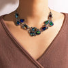 Statement Necklace  Attractive   Choker Necklace Geometric Faux Crystal Neck Chain Link