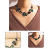Statement Necklace  Attractive   Choker Necklace Geometric Faux Crystal Neck Chain Link