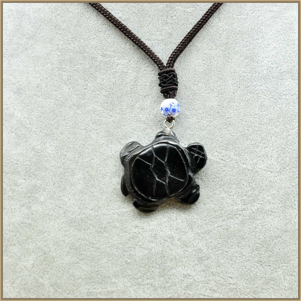 Statement Necklace Women Black Matt Natural Stone Men Jewelery Maxi Necklaces Long Collier Vintage Bijoux Energy Men's Jewelry