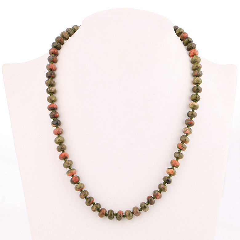 Statement Necklace Women Short Chain Natural Stone Jewelry Power Crystal Female Yoga Healing Choker Men Bohemian Necklace Prayer