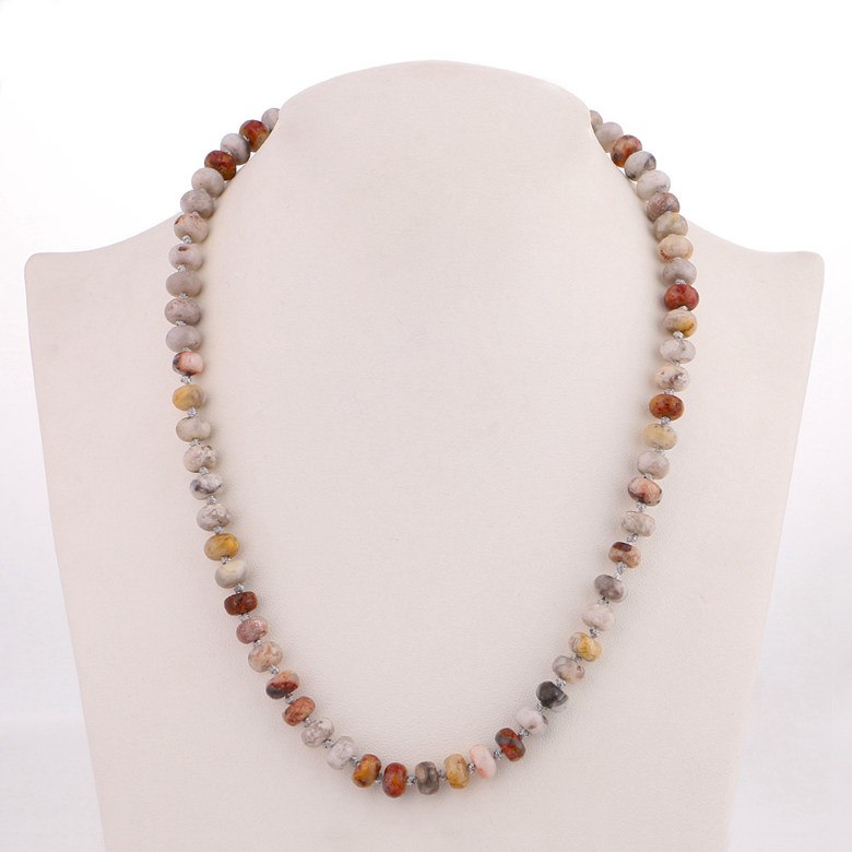 Statement Necklace Women Short Chain Natural Stone Jewelry Power Crystal Female Yoga Healing Choker Men Bohemian Necklace Prayer