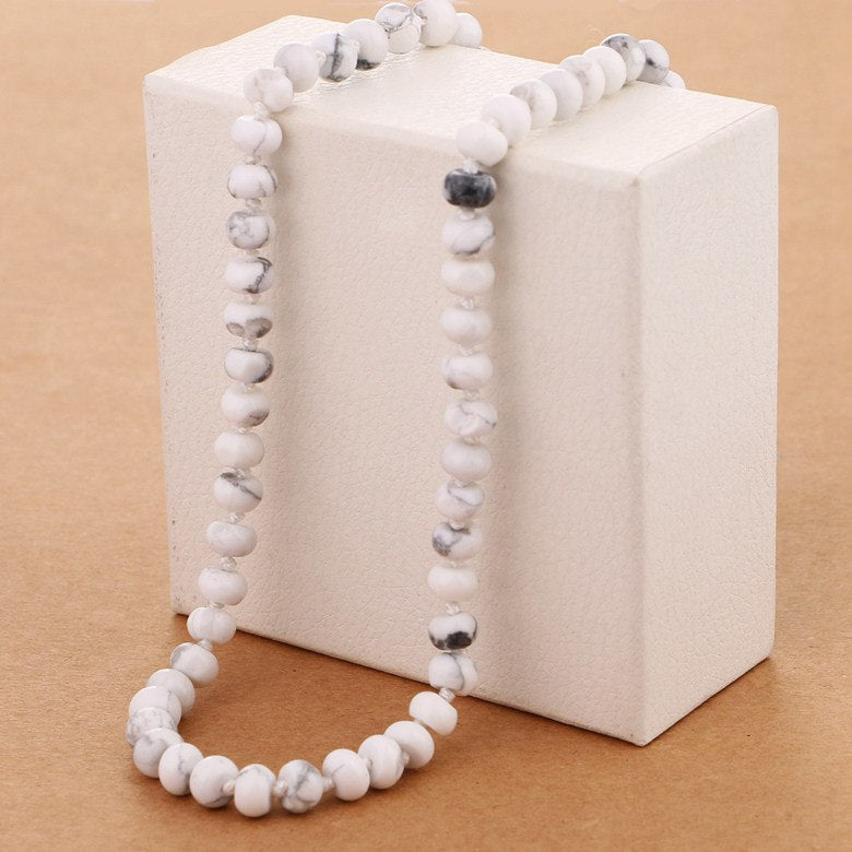 Statement Necklace Women Short Chain Natural Stone Jewelry Power Crystal Female Yoga Healing Choker Men Bohemian Necklace Prayer