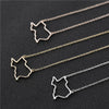 States Outline Texas Necklace America Map Charm USA TX State Simple Hollow America Geography Hometown souvenir Necklaces jewelry
