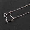 States Outline Texas Necklace America Map Charm USA TX State Simple Hollow America Geography Hometown souvenir Necklaces jewelry