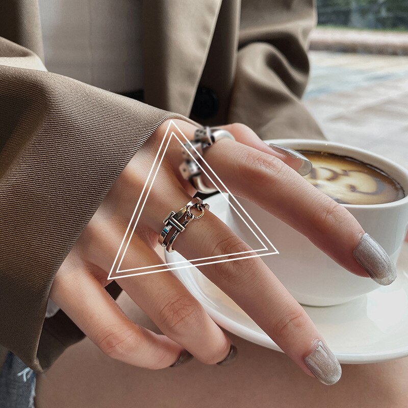 Steampunk 925 Stamp Woman Rings Vintage  Quality Summer Trendy Jewelry 2022 Dropship Suppliers Gift GaaBou Jewellery