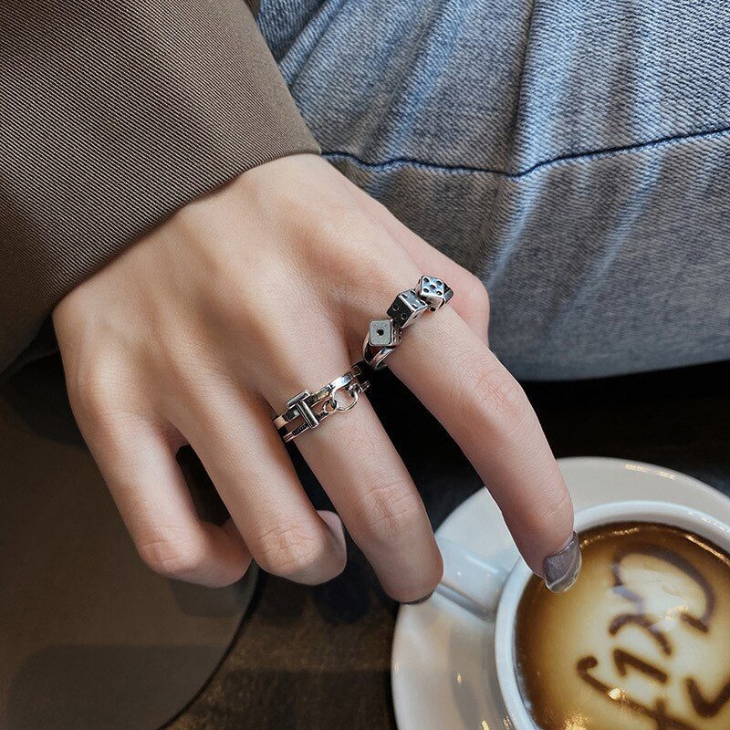 Steampunk 925 Stamp Woman Rings Vintage  Quality Summer Trendy Jewelry 2022 Dropship Suppliers Gift GaaBou Jewellery