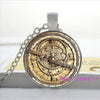 Steampunk Drama Falls Mysteries Pendant Necklace Glass Mens Astrolabe Womens