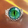 Steampunk New Gold dragon eye Ring Vintage Cat eye jewelry Gift Women Men 1pcs/lot adjustable rings