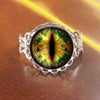 Steampunk New Gold dragon eye Ring Vintage Cat eye jewelry Gift Women Men 1pcs/lot adjustable rings