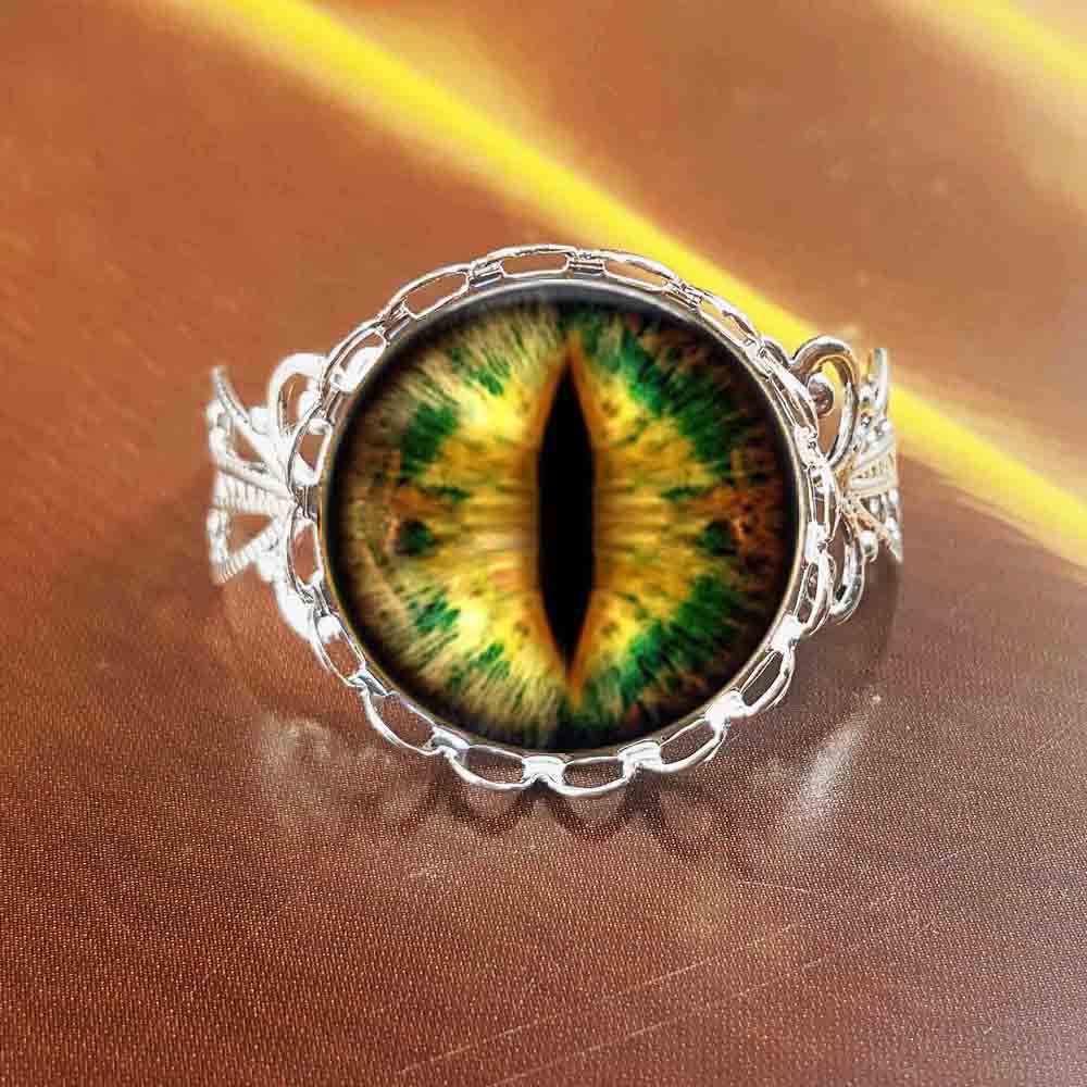 Steampunk New Gold dragon eye Ring Vintage Cat eye jewelry Gift Women Men 1pcs/lot adjustable rings