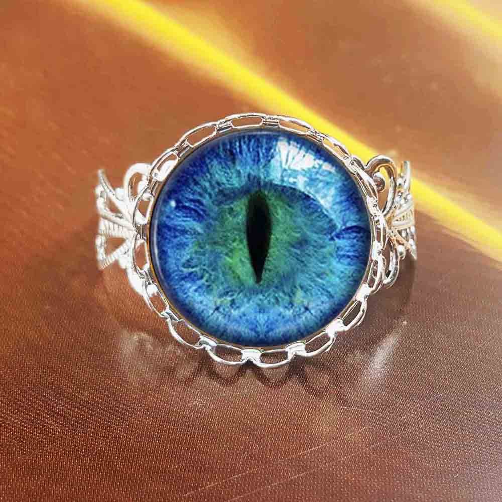 Steampunk New Gold dragon eye Ring Vintage Cat eye jewelry Gift Women Men 1pcs/lot adjustable rings