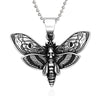 Steel soldier Punk Style Death Head Skull Butterfly Moth Stainless Steel Chain Jewelry