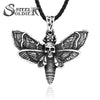 Steel soldier Punk Style Stainless Steel Chain Death Head Skull Butterfly Moth Jewelry