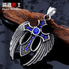 Steel soldier Stainless Steel Wing Cross Stone Pendant For Man Vintage Jewelry trendy accessory