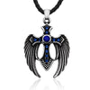 Steel soldier Stainless Steel Wing Cross Stone Pendant For Man Vintage Jewelry trendy accessory