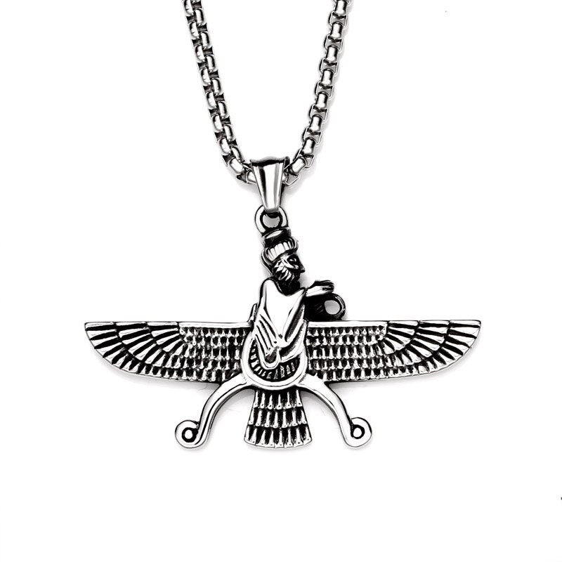 Steel soldier Stainless Steel big wing Pendant men Chain Necklace man Jewelry for gift