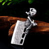 Steel soldier designer Bullet skull creative weapon memorial  Necklace necklace punk rock biker Stainless Steel jewelry