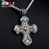 Steel soldier stainless steel Thailand style cross stone pendant unqiue titanium steel jewelry for women and man as gift