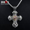 Steel soldier stainless steel Thailand style cross stone pendant unqiue titanium steel jewelry for women and man as gift
