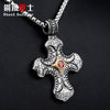 Steel soldier stainless steel Thailand style cross stone pendant unqiue titanium steel jewelry for women and man as gift