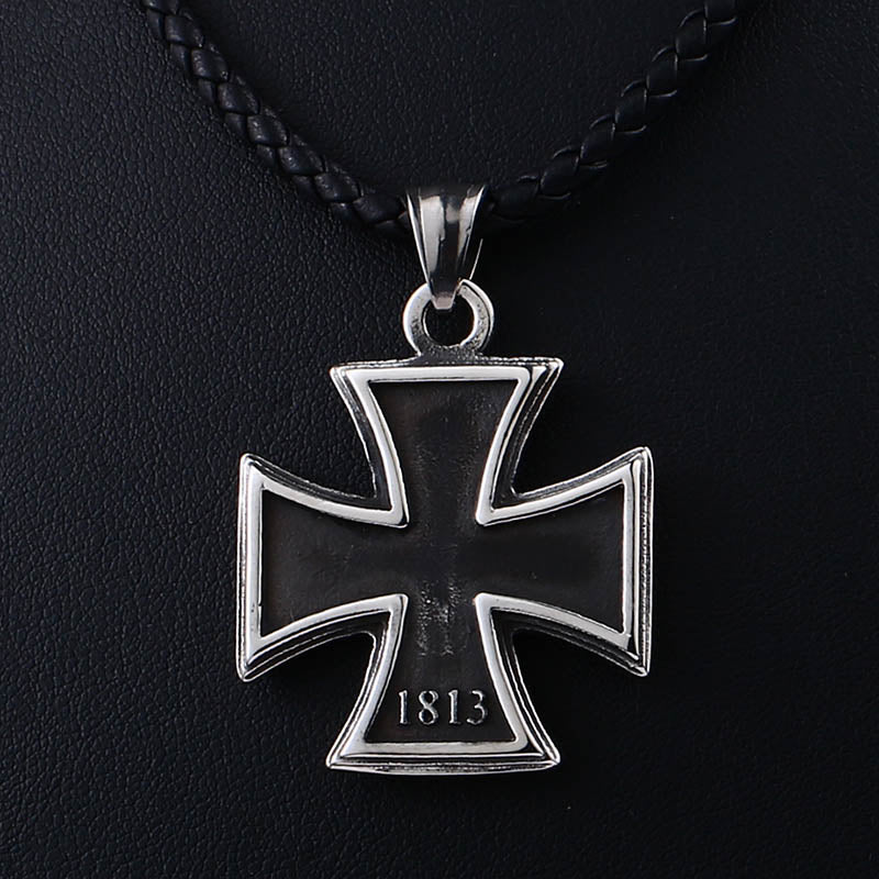 Steel soldier stainless steel classic  cross pendant necklace popular for Germany unique men jewelry