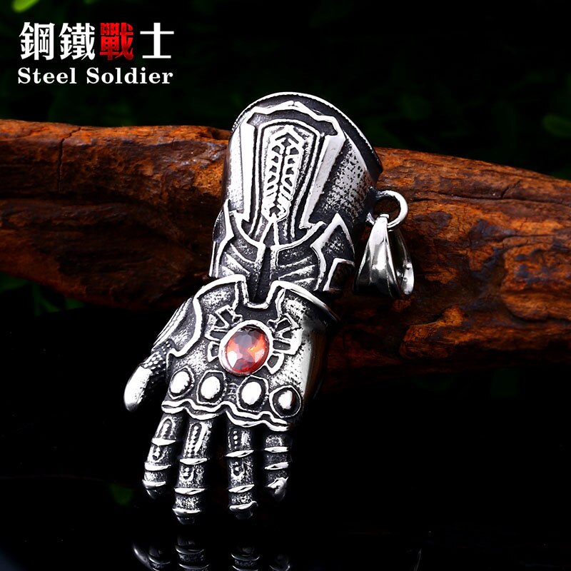 Steel soldier thomas power hand pendant necklace unique movie style chain cool popular for europe charm jewelry