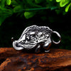 Steel soldier wild boar choker stainless steel 3D detail men punk necklace pendant accessories jewelry
