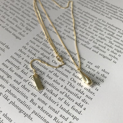 Sterling 925 silver water drop pendants necklace simple fashion necklace water drop necklace for women 2020 charms jewelry
