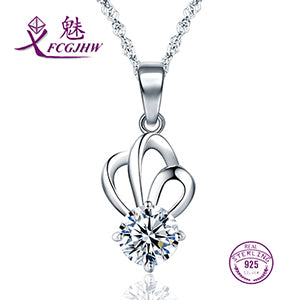 Sterling Silver 925 Pendant Necklace For Women Fine Jewelry Purple Amethyst Flower Link Chain For Wedding Engagement Party