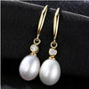 Sterling Silver 925 Sterling Silver Stud Earrings Natural Pearl Earrings Women Wedding Gift 18k Gold Jewelry