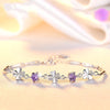 Sterling Silver Bracelet for women Four-leaf Clover Rotation Flower Zircon Japanese and Korean Sweet style Temperament Jewelry