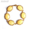Sterling Silver Mosaic Water Drops Natural Amber Bracelet Golden Perot Amber Blood Perkins Beeswax Factory Specials about 19g