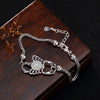 Sterling Silver Natural Hetian jade white jade Scorpio retro Thai silver personality high-end lady Bracelet