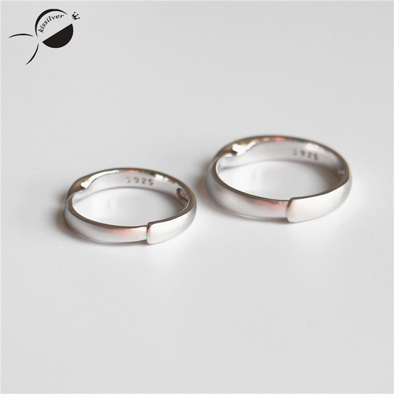 Sterling Silver Rings 925 for Men And Women Wedding Band Lovers Fashion Trendy Couple Ring Engagement Jewelry Silver Rings Lover