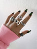 Stillgirl Punk Poker Billiards Rings for Women Funny Goth Kpop Flame Anillos Hip Hop Y2k Korean  Male Couple Gift Jewelry