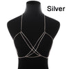 StoneFans 2020 Women Full Rhinestone Body Fashion Chain Necklace Jewelry Shiny Rhinestone Crystal Bra Body Charming Club Jewelry