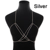 StoneFans 2022 Women Full Rhinestone Body Chain Necklace Jewelry Shiny Rhinestone Crystal Bra Body Charming Club Jewelry