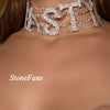StoneFans NASTY Big Letter Choker Necklace Women SEXY FANCY RICH Rhinestone Statement Necklace 2021 Big Necklaces Chunky Jewelry