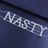 StoneFans NASTY Big Letter Choker Necklace Women SEXY FANCY RICH Rhinestone Statement Necklace 2021 Big Necklaces Chunky Jewelry