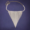 Stonefans Rhinestone Chain Tassel Choker Necklace for Jewelry Lover Crystal Collar Choker Statement Necklace Accessories