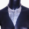 Stonefans Rhinestone Chain Tassel Choker Necklace for Jewelry Lover Crystal Collar Choker Statement Necklace Accessories