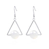Strawberry Crystal Earrings 925 Sterling Silver Natural Crystal Moonstone Jade Drop Earrings Fashion All Match Jewelry for Women