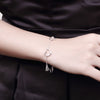 Street Charms 925 Sterling Silver romantic LOVE five hearts Bracelet necklace Jewelry set for women Party wedding gifts
