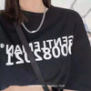 Street Hip-hop Stainless Steel Non-fading Necklace Female Personality Smile Double Thicker Chain Sweater Chain