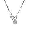 Street Hip-hop Stainless Steel Non-fading Necklace Female Personality Smile Double Thicker Chain Sweater Chain