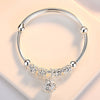 Street all-match 925 Stamp Silver Women Fine Retro Bells cuff bangles adjustable Bracelets Party wedding Jewelry gift