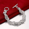 Street all-match 925 Sterling Silver Grape beads pendant earrings bracelets necklace Jewelry set for women  party gifts