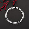 Street all-match 925 Sterling Silver charm 7MM chain bracelets for man women designer jewelry wedding party holiday gift